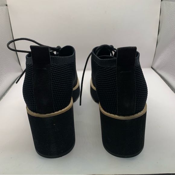 EUC Eileen Fisher Jemma Lace-Up Platform Stretch Knit Bootie 8.5M no box 1407 - Picture 5 of 8